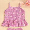 thumbnail image 5 of HCNTES Baby Girl Clothes Toddler Baby 6M 12M 18M 2T 3T Girl Outfits Floral Summer Clothes Ruffle Sleeve Shirt Tops Shorts Set, 5 of 5