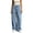 Blue#womens distressed boyfriend jeans, variant on Women's High Waisted Wide Leg Jeans Stretchy Baggy Denim Pants Vintage Washed Casual Loose Pull On Trousers with Pockets Dark Gray,M