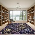 thumbnail image 2 of ODIKA 4' x 6' Machine Washable Non-Slip Area Rug, art nouveau floral High Traffic Rug, Purple, 1006285, 2 of 7