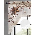 thumbnail image 2 of Texas Star Brown Swag Valances for Windows, Small Curtains Drapes, Farmhouse Retro Branches Wooden Grain Kitchen Window Curtains Over Sink Window Treatment Valance for Bedroom/Bathroom 56"x36", 2 of 5