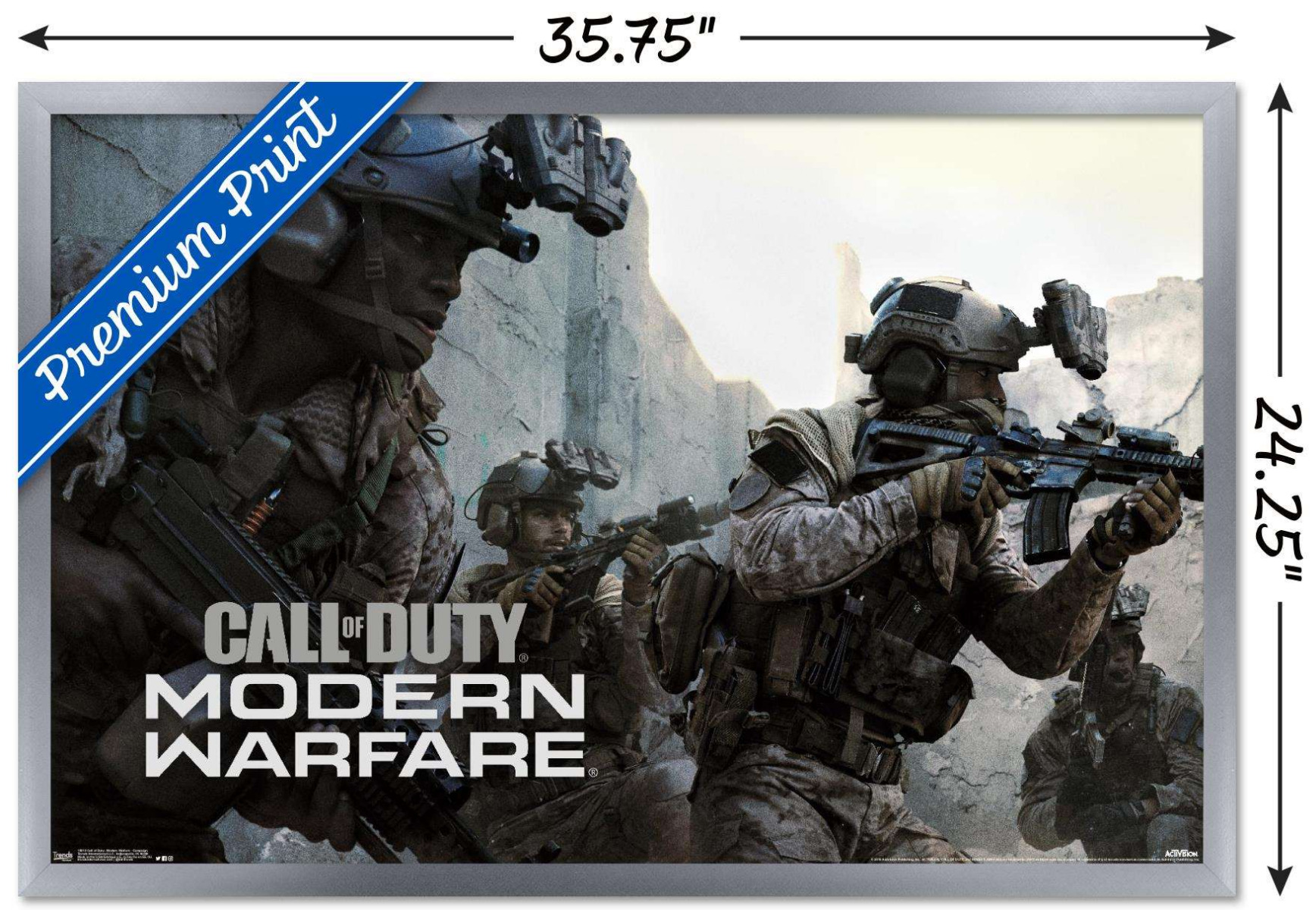 Call of Duty: Modern Warfare - Campaign Wall Poster, 22.375" x 34", Framed
