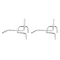 thumbnail image 2 of 100Pcs Durable Carbon Steel Practical Pegboard Hooks Garage Workshop Storage Garage Work Shop Display Hanging Tool,100x hooks,silver, 2 of 7