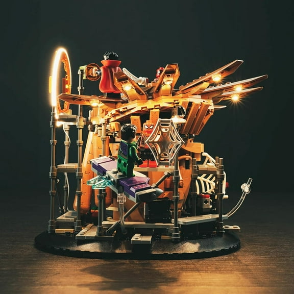 LED Light Kit Compatible with Lego Spider-Man Final Battle Building Toy Set, Creative Lighting Compatible with Lego 76261-No Model, Lights Only