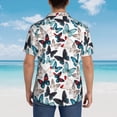 thumbnail image 3 of Lsque Butterfly pattern Hawaiian Shirt for Men, Unisex Summer Beach Casual Short Sleeve Button Down Shirts-Medium, 3 of 9
