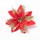 thumbnail image 1 of Flores artificiales de Pascua con purpurina, adornos de árbol de Navidad para decoración de corona para fiesta de boda, 1 of 4