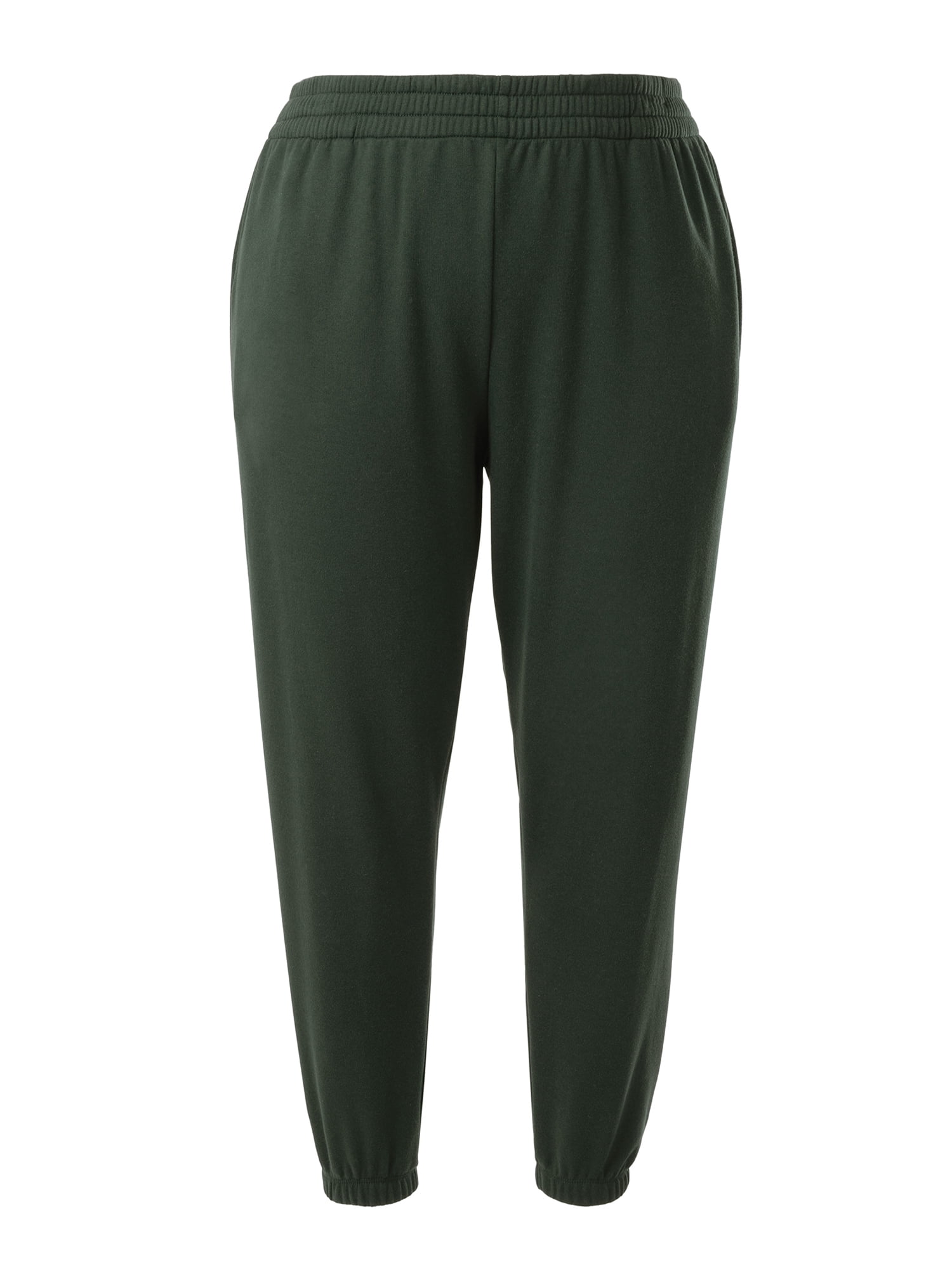 Terra & Sky Women's Plus Size Cotton Blend Fleece Sweatpants, 3-Pack