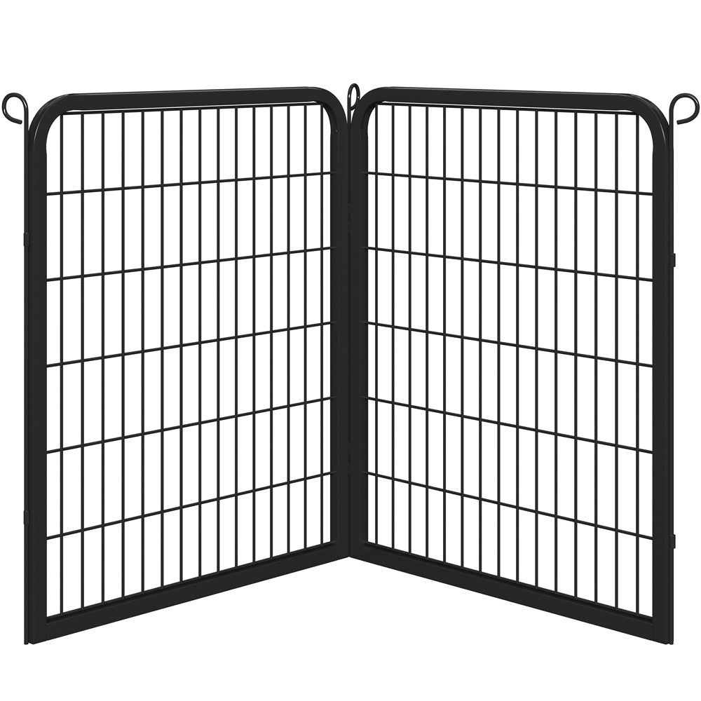 Yaheetech 31.5''H 2 Panels Dog Playpen, Black