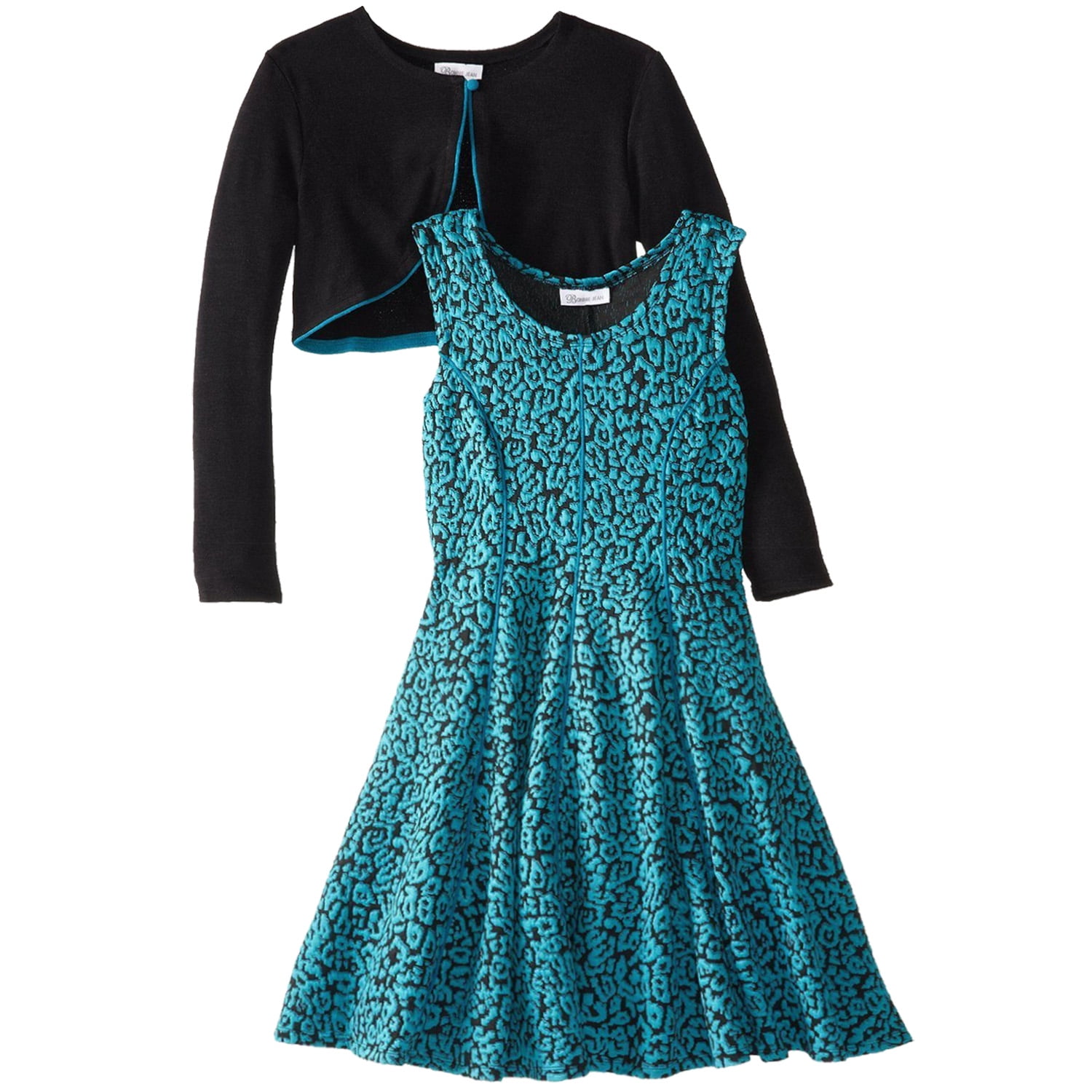 Little Girls 2T-6X Turquoise-Black 