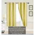 thumbnail image 3 of Gorgeous Home Linen 1-Piece Thermal Lined Blackout Window Curtain Silver Grommets (Yellow, 63" Length ) K34, 3 of 5