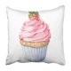 thumbnail image 1 of ABPHQTO Funda de almohada de cupcake de fresa de acuarela Funda de almohada de tiro 50x50 cm, 1 of 2