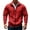 Red, variant on Men's Fleece Jacket Solid Color Stand Collar Zipper Front Thick Pocket Long Sleeve Lightweight Warm