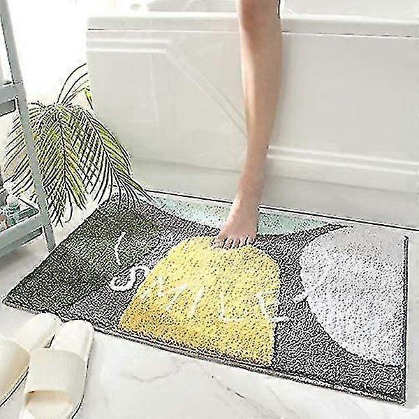 Tflycq Shower Mat Bath Mat Cute Cartoon Image Design Shower Mat Non-Slip Durable Wool Absorbent Bath Mat Semicircle Doormat Wool Mat | Colorful