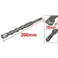 thumbnail image 4 of Unique Bargains 18mm Tip 200mm Length Chrome Steel Round PLUS Shank Masonry Hammer Drill Bit, 4 of 5