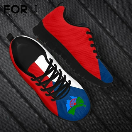 

Romani Roma Travellers Flag Pattern Women s Shoes Casual Lace-up Sneakers Shoe for Ladies Fashion Mesh Flat Shoes