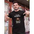thumbnail image 2 of People Disappoint Pizza Is Eternal Food Lover Men Black T-Shirt, Male x-Large, 2 of 4