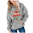 thumbnail image 6 of Staki Girl Chrismas Hoodie Kids Christmas Hoodie Girl Cute hoodie with Pocket(Gray,4-5 Years), 6 of 6