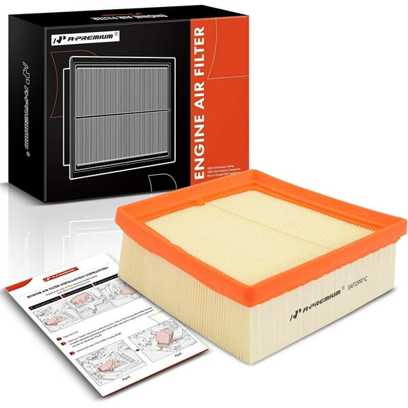 A-Premium Engine Air Filter Compatible with Ford Fiesta 2011-2019, 1.0L 1.6L, Flexible Panel, Replace# 8V21-9601AA