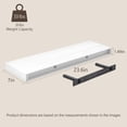 thumbnail image 5 of Mifurn 23.6'' Floating Shelves for Wall, Set of 2, White, 5 of 7