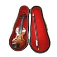 thumbnail image 3 of HaoXun Mini Solid Wood Violin Model - Highly Realistic Handmade Musical Instrument Ornament for Home and Office Decoration, Gift for Music Lovers, 3 of 4