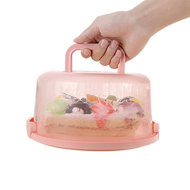 Cake Carrier Storage Container With Lid and Handle, Round Cupcake