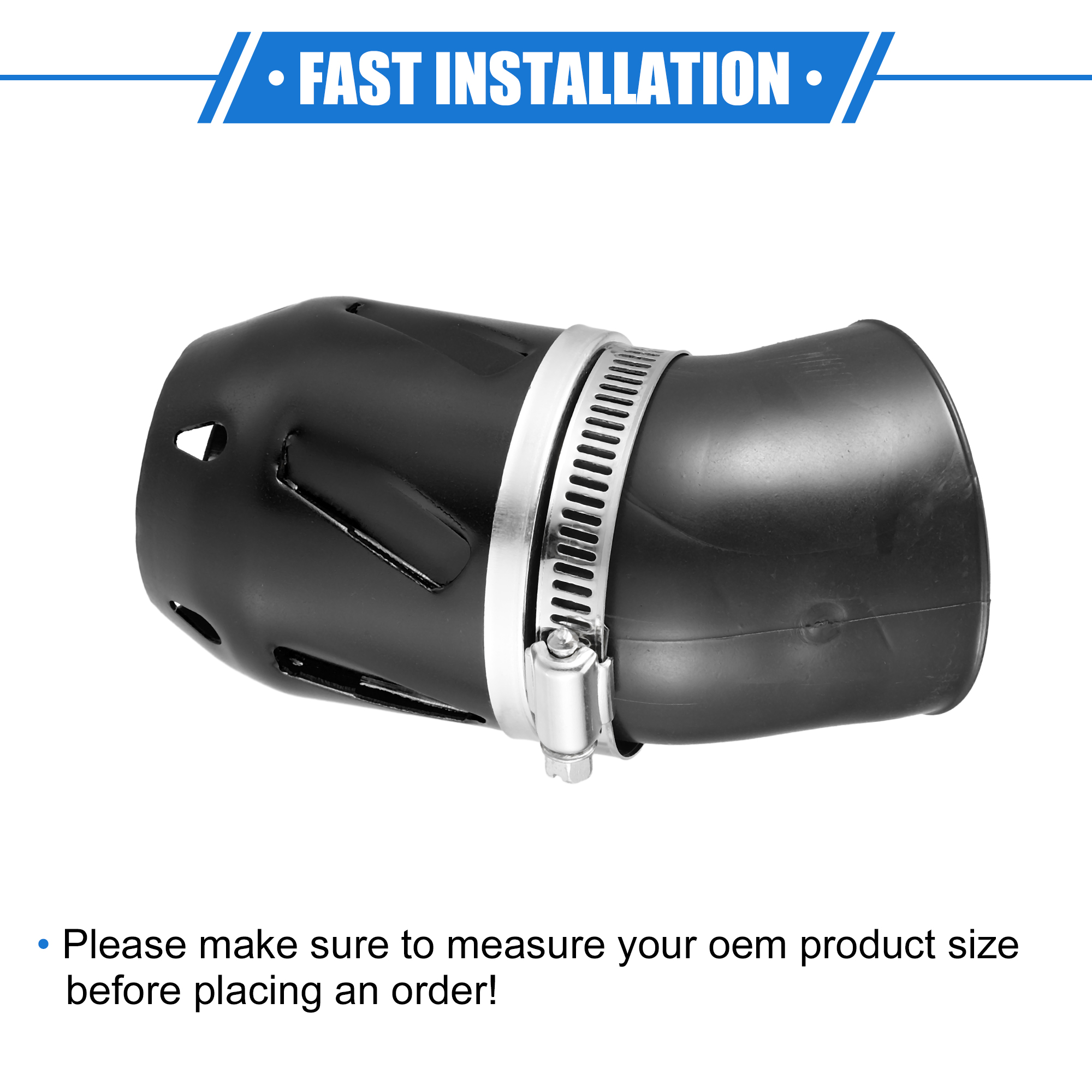 Unique Bargains Universal Motorcycle Air Filter 26/35/42/48mm ID Motorcycle ATV Black