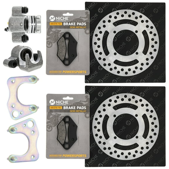 Niche Front Brake Rotor Caliper Pad Kit for Polaris Sportsman 400 570 1911614 MK1007963