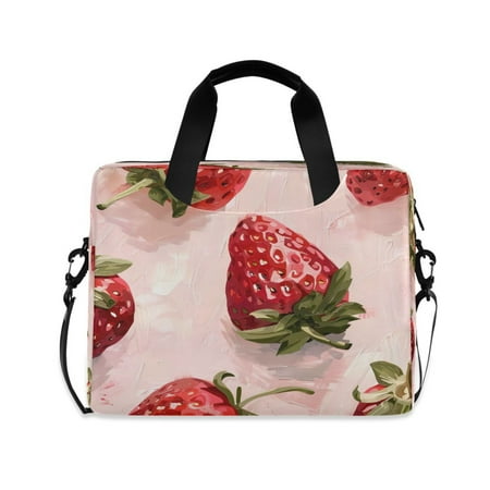 Laptop Bag Laptop Briefcase 15.7 x 3 x 11.8 Inches Laptop Bag Briefcases Laptop Storage Travel Laptop Bag Work Laptop Bag Large Strawberry