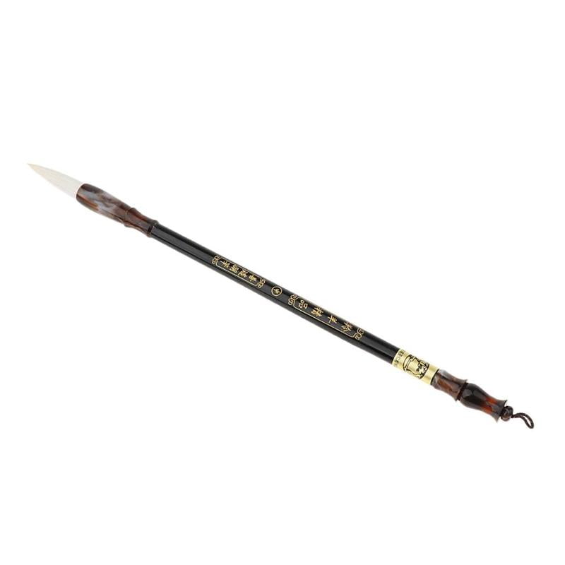 MagiDeal Small/Medium/Large Wolf & Goat Hair Chinese Writing Brush Calligraphy Sumi Drawing Brush L Black