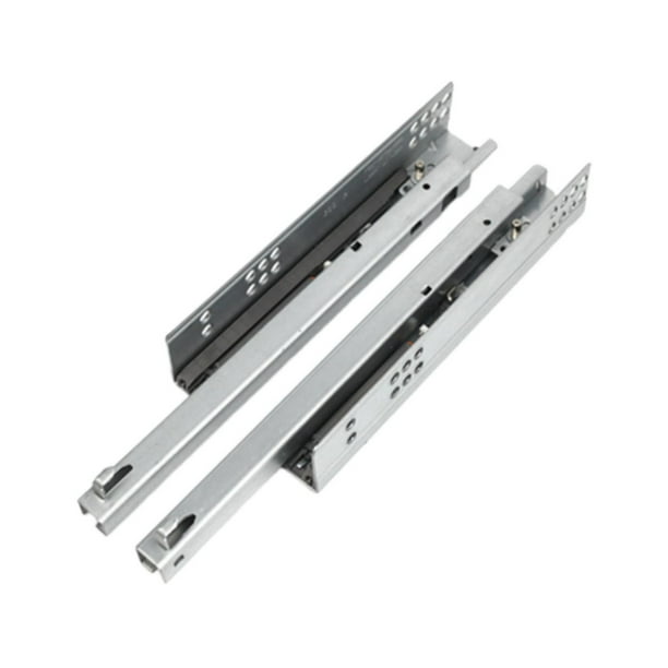 2 piezas de cajón de cajón de de tobogán Rarestas de servicio pesado Fácil de instalar debajo de un montón de deslizamiento para tocadores de muebles SG
