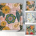 thumbnail image 4 of Cortina De Ducha Boho 180X180Cm Cortina De Baño Floral Con 12 Ganchos Conjunto De Cortina De Ducha Impresa De Tela De Poliéster Impermeable Muyoka Hogar, 4 of 7