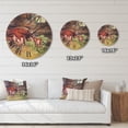 thumbnail image 4 of Designart 'Newborn Twin Calves With Cow At The Farm' Farmhouse Wood Wall Clock, 4 of 5