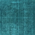 thumbnail image 1 of Ahgly Company Indoor Square Oriental Light Blue Industrial Area Rugs, 6' Square, 1 of 4