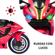 thumbnail image 2 of Moto Montable Eléctrica para Niños Luces Led Sonido Batería 12v Ruedas con Luz - Rosa, 2 of 8