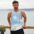thumbnail image 6 of Picia Christmas Deer Printed Men’s Performance Tank, Men's Workout Tank Top Moisture-Wicking Tank Top Muscle tee, Breathable Workout Shirt-4X-Large, 6 of 7