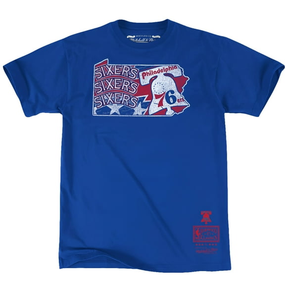 Mitchell and Ness Philadelphia Sixers State Pride Tee