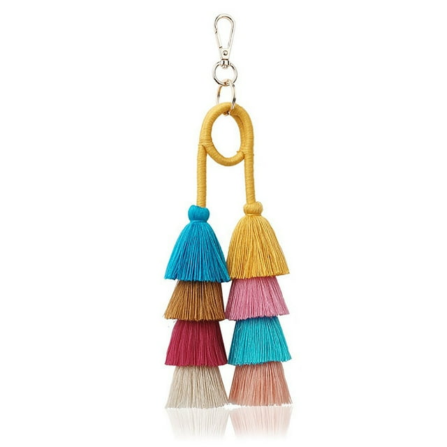 Bangcool Tassel Keychain Bohemian Multi-purpose Tassel Bag Charm Handbag Charm Key Ring