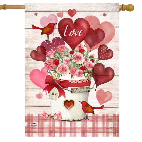 Briarwood Lane Love Bouquet House Flag