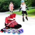 thumbnail image 4 of Maoww Patins-Chaussures 2 en 1 Réglables à Roulettes Unisexe Enfants Intérieur Extérieur Parc Cour Terrain de Jeu Entraînement de Patinage pour Filles Rouge m, 4 of 9