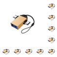 thumbnail image 2 of Bearachild Teléfono del hotel Adaptador USB a tipo c Teléfono móvil Portátil Alta velocidad Bajo retardo Disco flash OTG Convertidor Accesorio Oro 10Conjunto, 2 of 6