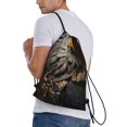 thumbnail image 4 of Yiaed Noble Style Bald Eagle Print Drawstring Bags Drawstring Backpack Bulk String Back Pack Gym Sport Bag-Small, 4 of 5