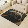 thumbnail image 2 of Washable Rugs 3x5 Cigar Pug Rug & Home Decor - Front Door Mat Indoor Entrance, Funny Dog Rugs for Entryway, Non Slip Soft Low Pile Small Area Rug, Cute Puppy Carpet & Room Decorations Y-&84, 2 of 7