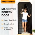thumbnail image 7 of Magnetic Screen Door, 43" x 81" Auto Closure Mesh Curtain, Heavy-Duty Windproof Bug Screen, Pet & Kid Friendly, Fits Front/Sliding/Patio Door, Black, 7 of 7