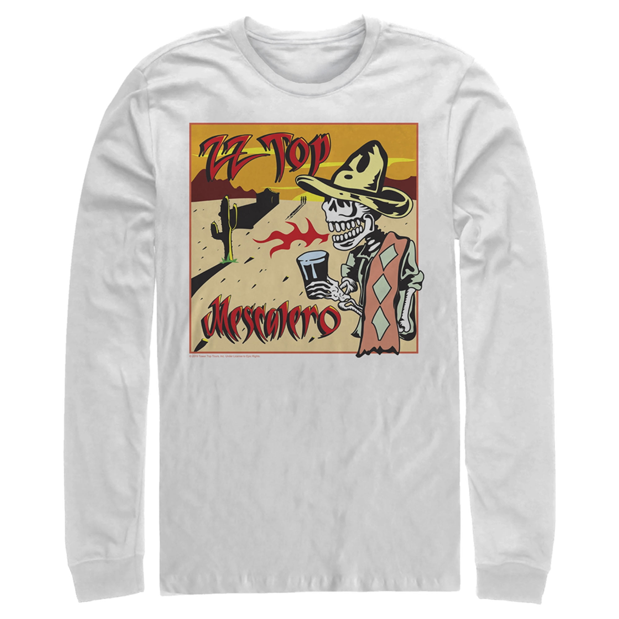 Men's ZZ TOP Mescalero Long Sleeve Shirt White 2X Large
