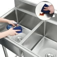 thumbnail image 5 of Kojooin Outdoor Stainless Steel sink,2 Compartment Freestand Commercial Sink,Outdoor Utility Sink,Kitchen Sink,Workshop Sink With Legs, 5 of 6