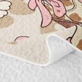 thumbnail image 5 of Homewish Cow Print Cowgirl Boots Daisy Bow Print Twin Quilt Set,Leopard Hat Style Twin Coverlet Set For Girls,2-Piece, 5 of 7