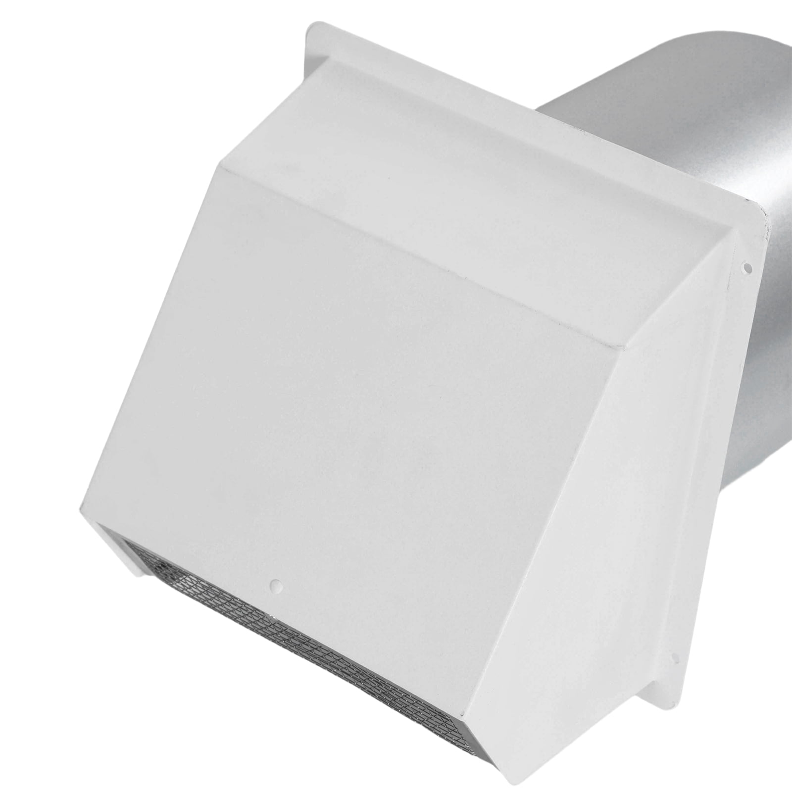 golytefs 8 Inch Dryer Vent Cover Outside with Screen And Damper Wall Vent Cover Cap Exterior Air Exhaust for Residential Housing Kitchen Hvac Duct (White)