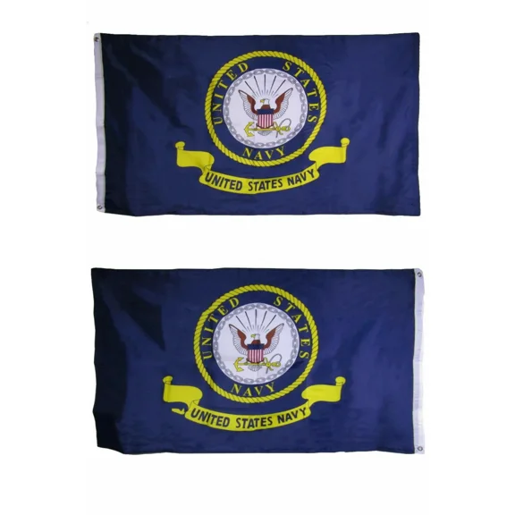 3x5 U.S. Navy Emblem Heavy Duty Polyester Nylon 200D Double Sided Flag LICENSED