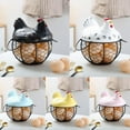 thumbnail image 2 of Wisremt Hen Shaped Metal Fruit Vegetable Storage Bowls Kitchen Eggs Baskets Holder With Lid Decoration Kitchen Accessories, 2 of 6