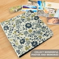 thumbnail image 4 of FORMRS 3 Ring Photo Album 4"x6" Self Adhesive Large Capacity PU Leather Cover, Light Floral, 4 of 8