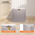 thumbnail image 4 of 30-Gallon Weatherproof Outdoor Storage Box with Woodgrain Finish - Tan Resin, 4 of 7
